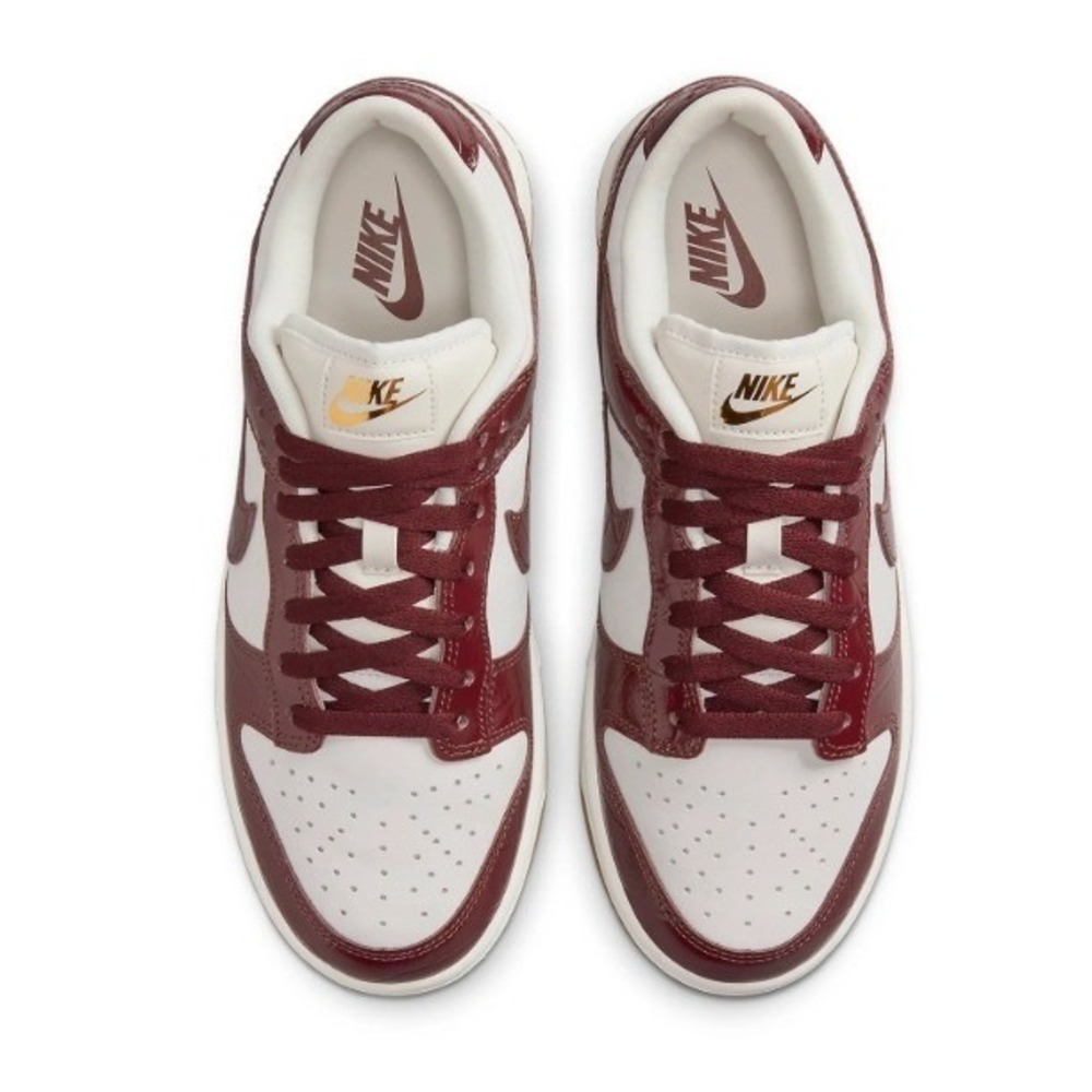 Nike Dunk Low LX Dark Team Red Croc Women FJ2260-004 Size 12 Burgundy Sail Gum - Picture 3 of 5